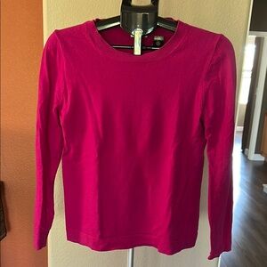 J. Crew Teddie Pink Fitted Crew Neck Sweater